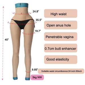 Pantalones Cortos con Vagina Artificial de Silicona Natural, Bragas con Vagina Artificial y Almohadillas de Glúteos de 0.8cm para Hombres Gay, Ladyboys y Trans - Product Image 6