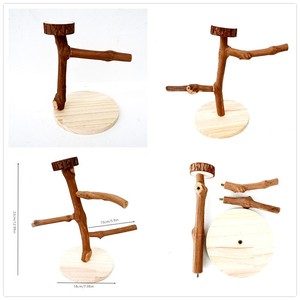 Toptan Papağanlar Kuş Ayaklığı Asma Çardak Ahşap Tünek Masaüstü Eğitim Oyuncakları Kuş Kafesi Aksesuarları - Product Image 1