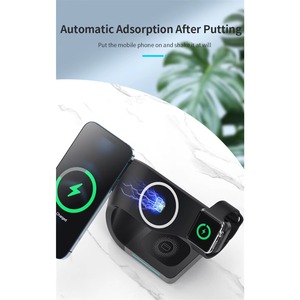Base de Carga Inalámbrica Rápida de 15W, Estación de Carga 3 en 1 con Tecnología Magnética para Reloj Inteligente, Auriculares y iPhone - Product Image 4