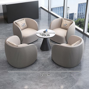 Fauteuil de bureau moderne, chaise longue rembourrée pour salle d'attente, salon ou réception - Product Image 6