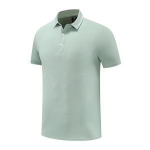 Kaos Polo Golf Pria Lengan Pendek Logo Custom Cepat Kering Bernapas Elastisitas Tinggi Spandex Atasan Olahraga Tenis Grosir - Product Image 4