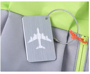 hot selling wholesale factory custom blank airplane aluminum metal sublimation blank luggage tag