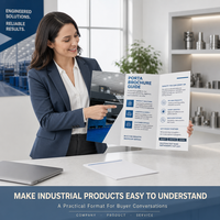 Brochure personnalisée tri-pliée pour présentation de produits et services d'entreprise B2B