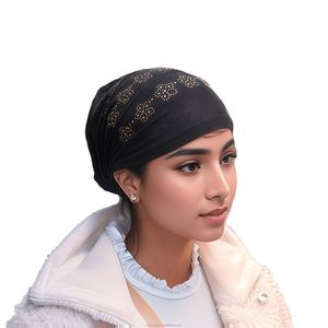 YASEEN Nuevo Pañuelo Musulmán para Mujer, de Acrílico Arrugado, Ecológico, Transpirable, de Color Sólido, con Decoración Floral, Gorro para Ramadán - Product Image 2