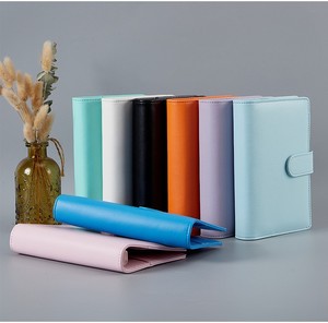 Carnet de notes en cuir A6 Macaron à feuilles mobiles <span class=keywords><strong>Couverture</strong></span> de journal personnalisée en cuir PU A6 - Product Image 5