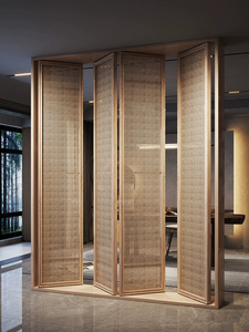Cloison entreprise bois massif <span class=keywords><strong>rotin</strong></span> tissé écran cloison moderne simple salon entrée barrière écran - Product Image 2