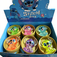 Jouet Squishy Alien Bleu Pailleté, Jouet Anti-Stress Extensible et Compressible à Rebond Lent pour Enfants et Adultes