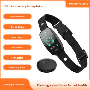 <span class=keywords><strong>Collier</strong></span> de dressage intelligent pour chien avec écran couleur - Contrôle par vibration, son et choc, 8 niveaux de sensibilité, étanche IPX7 - Product Image 1