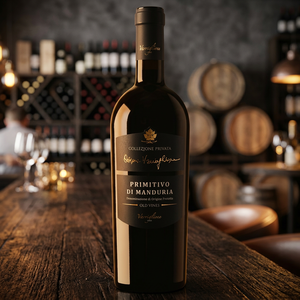 Italiano DOP Primitivo Di Manduria Vino tinto estructurado y para platos de carne 6 botellas por caja Colección privada - Product Image 3