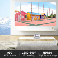 NUEVO LONNST Freedo Google TV Mini Proyector 800 Lúmenes ISO Proyector inteligente 4K Soporte Batería recargable Proyector cardán de 160 °