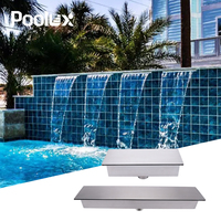Cascade d'eau LED colorée 15 cm en acier inoxydable IP68 avec télécommande intelligente