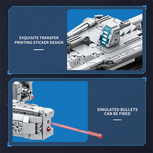 Reobrix 786 858PCS Space <strong>Battleship</strong> Spaceship Artillery Ship Missile MOC Model Bricks DIY Toys Plastic Building Block Sets - Product Image 2