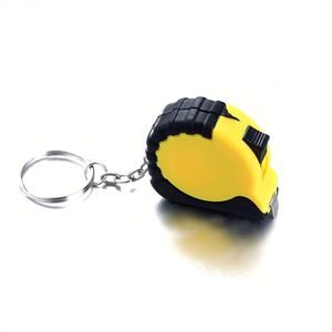 Porte-clés mètre ruban personnalisé avec logo - Règle rétractable compacte en acier souple de 1M/39" avec double échelle métrique et impériale pour - Product Image 5
