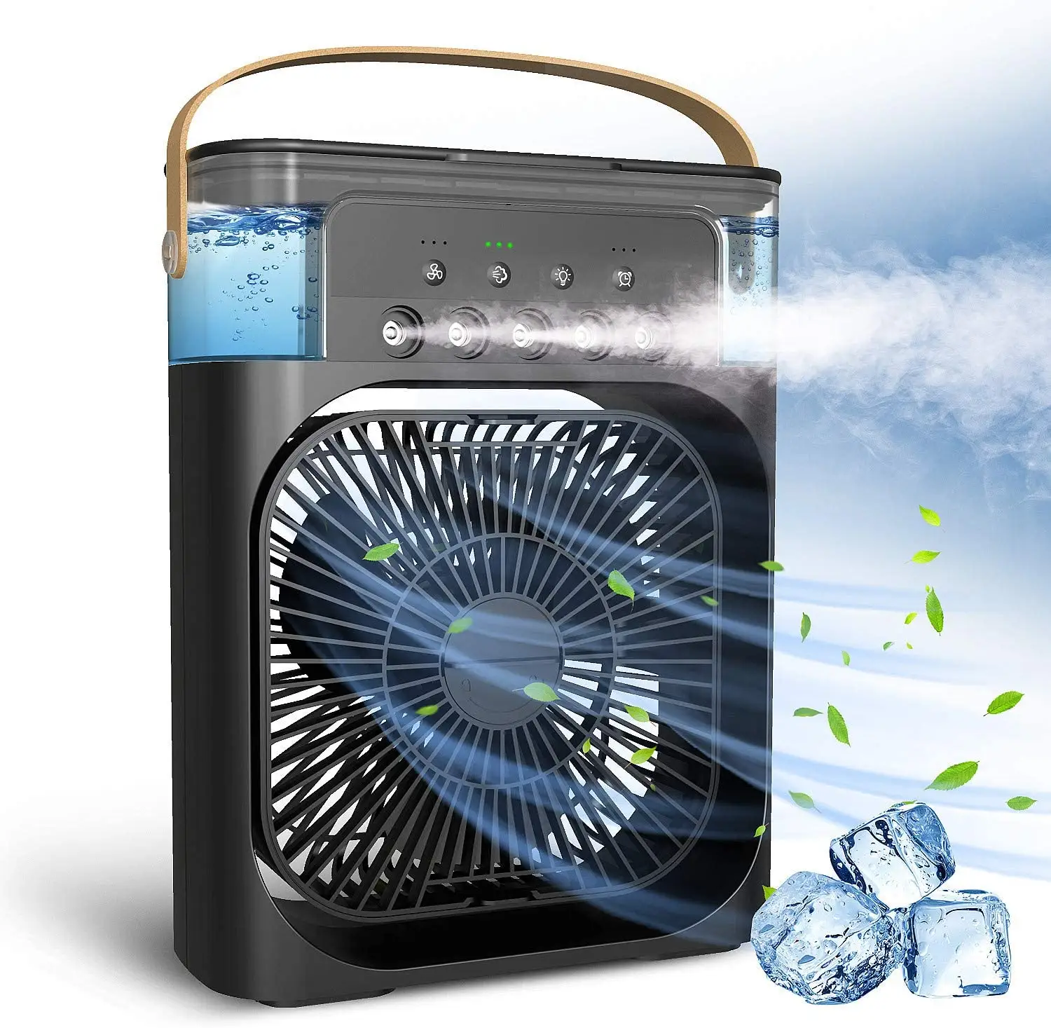 3 velocidade ventilador ar condicionado multifunções 4 em 1 com água gelada
