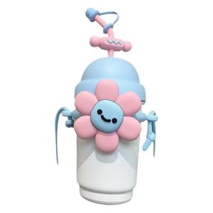 316 Stainless Steel Insulated Water Bottle <b>Large</b> Capacity Portable Travel Coffee <b>Mug</b> For Men Women With Flower Design - Product Image 2