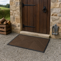 Tapis de porche durable en fibre de qualité extérieure, absorbant et à surface côtelée, pour véranda, terrasse, cabane et esplanade