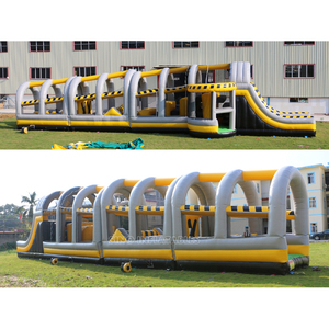 24M Dài Lớn Nhất Người Lớn Tương Tác Inflatable Obstacle Course Với Trượt Lớn Từ Trung Quốc Quảng Châu Inflatable Nhà Máy - Product Image 2