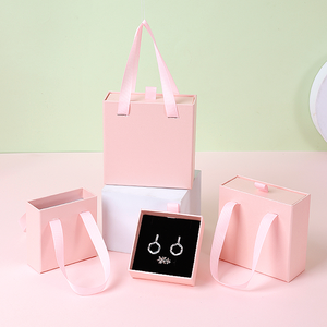 Handmade White Sliding Drawer Jewelry Gift Box <b>Paper</b> Packaging for Ring Bracelet Necklace Earrings Custom Logo - Product Image 4