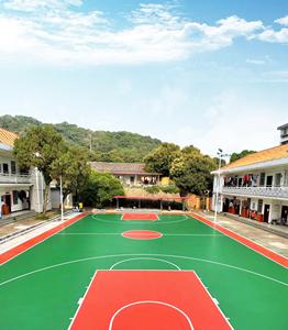 Suelo Deportivo de Silicona PU de Alto Rendimiento Certificado por la IAAF INOLP para Estadios de Baloncesto, Hecho en Guangdong, Superficie con Absorción de Impactos - Product Image 1