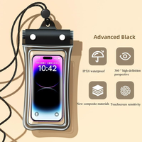 Étui de téléphone étanche universel en PVC/TPU personnalisé pour la vente en gros, pochette colorée pour téléphone portable, carte et argent, idéal pour la mer