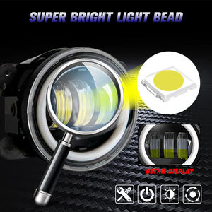 Faros Antiniebla LED de <span class=keywords><strong>4</strong></span> Pulgadas para <span class=keywords><strong>Jeep</strong></span> Grand Cherokee, Lámpara de Conducción con Ojos de Ángel, Luces Antiniebla LED de Doble Color, 6000k - Product Image 6