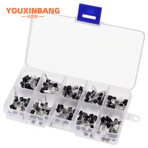 200pcs <span class=keywords><strong>Transistor</strong></span> Kit bc327 <span class=keywords><strong>bc337</strong></span> 2n2222 2n2907 2n3904 2n3906 s8050 s8550 A1015 C1815 PNP/NPN 10 giá trị đến-92 <span class=keywords><strong>Transistor</strong></span> Set - Product Image 5