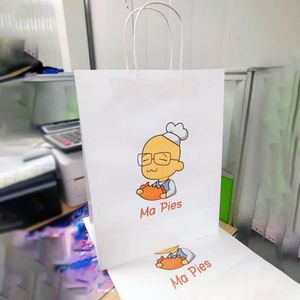 ถุงกระดาษคราฟท์พิมพ์โลโก้สั่งทำขายส่ง สำหรับใส่รองเท้า เสื้อผ้า ของขวัญ หรือสินค้าอื่นๆ  รีไซเคิลได้ - Product Image 2