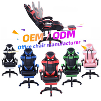 Essai gratuit Économique Prix le moins cher Bas quantité minimale de commande Gaming Gamer Chair Racing Style Office Home Chaise de jeu d'ordinateur en cuir avec repose-pieds