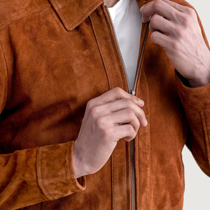 New Design Winter Men <b>Suede</b> <b>Leather</b> <b>Jacket</b> With Zipper Customized Color & Logo High Quality Wholesale Prices <b>Leather</b> <b>Jacket</b> - Product Image 5