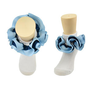 Calzini tubolari per bambini in cotone dal Design accattivante calzini in pizzo con volant per bambine - Product Image 2