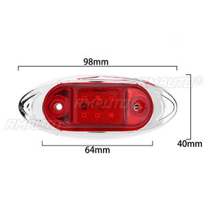 4 pièces Feux de gabarit latéraux étanches à 6 LED, feux de signalisation 24V pour voiture, camion, remorque, bateau - Product Image 6