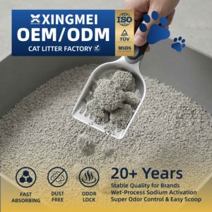 Litière pour chat en bentonite à agglomération rapide, directement de l'usine, facile à ramasser, moins de traces, longue durée, parfum frais, pour les animaleries - Product Image 1