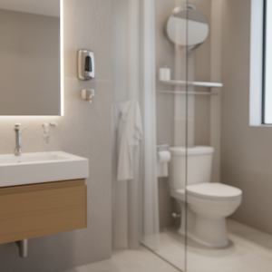Dispenser di Sapone in Acciaio Inox 0,9 L Finitura Satinata Montaggio a Parete per Bagno - Product Image 3