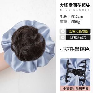 Moño Alto con Peluca y Scrunchie Todo en Uno: Accesorio de Extensión de Cabello con Moño Floral para Mujer - Product Image 6