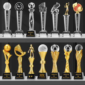 Trophée de football <span class=keywords><strong>professionnel</strong></span> personnalisé en verre sablé noir, autres trophées de football et objets en cristal pour récompense de champion - Product Image 4