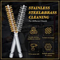 100mm alésage brosse nettoyant 1/4 pouces tige hexagonale perceuse électrique brosses de nettoyage pistolet tuyau détaillant brosse pour enlever la rouille polissage