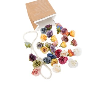 Maria <b>Artificial</b> Rose <b>Flower</b> <b>Head</b> Small Plastic Silk For Wedding Home Decor DIY Craft Materials - Product Image 5