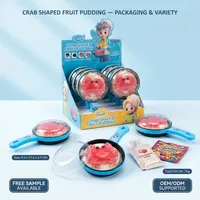 Bonbons Jouets 76g, Pudding en Forme de Crabe 70g, Gelée de Fruits avec Boisson à la Fraise et Bonbons Pétillants dans un Plateau en Forme de Poêle, Snack DIY pour Enfants, OEM