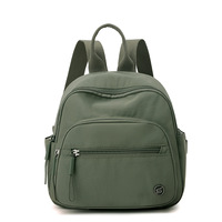 Sac à dos en nylon pour femme, style été 2025, petit, léger, multi-poches, polyvalent, décontracté, résistant à l'eau, en polyester, à porter sur la poitrine