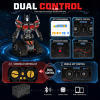 Juego de Construcción de Robots Automotrices Programables, Juguete Creativo de Rompecabezas para el Aprendizaje STEM, Bloques de Construcción para Exhibición de Modelos de Robots
