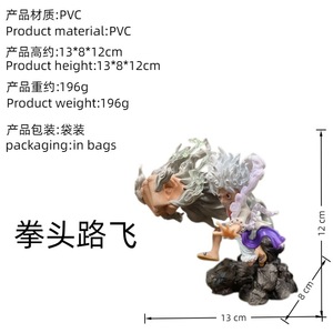 Mini Figura Coleccionable de <span class=keywords><strong>Luffy</strong></span> Gear 5 Nika Giant Fist, 1 Pieza, para Fanáticos del Anime, Decoración de Escritorio, Regalo - Product Image 2