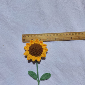 <span class=keywords><strong>Girasole</strong></span> all'Uncinetto Fatto a Mano per Decorazione Casa Fiori Lavorati a Maglia Ornamento per Cerimonia di Laurea Fiori Artificiali in Corda di Cotone Regalo - Product Image 4