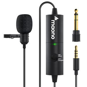 MAONO Rechargeable Micro Cravate pour Caméra Clip micro Col Lavallière Épinglette micro pour Téléphone - Product Image 1