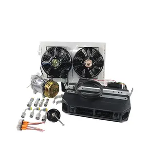 Groothandel blower centrale air conditioner-Universele Automotive 12V 24V A/C Airconditioning Kit Voor Truck Minibus Van Tractor Graver Rv Graafmachine ac Airconditioner