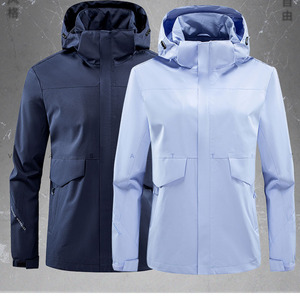 Men's Windproof Jacket With Hood Solid Color Contrast Winter Outdoor Workwear Custom Logo Available - Product Image 3