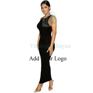 Verificado Pro Venta al por mayor Nuevo Desging Soporte ligero Cuello redondo Largo Bulit-In Otoño Fajas Vestido Maxi Vestido Señoras - Product Image 5