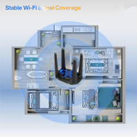 Adaptador USB WiFi 6 Industrial MT7921AUN AX3000 2402Mbps USB 3.0 con 5.2 Antenas Cuádruples para Compra al por Mayor