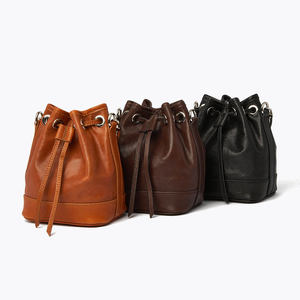 Customized Design Women's Retro High Quality Leather <b>Handbag</b> Women's Bucket Bag - Product Image 2