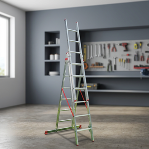 Échelle télescopique moderne ATS-320 de type A, 3 sections, 18 marches, en aluminium, antirouille, haute résistance, 150 kg, portable, pour la maison - Product Image 2