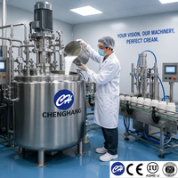 Homogénéisateur à cisaillement élevé, cuve de mélange émulsifiante en acier inoxydable, cuve de mélange sous vide sanitaire, OEM, certifié ASME CE